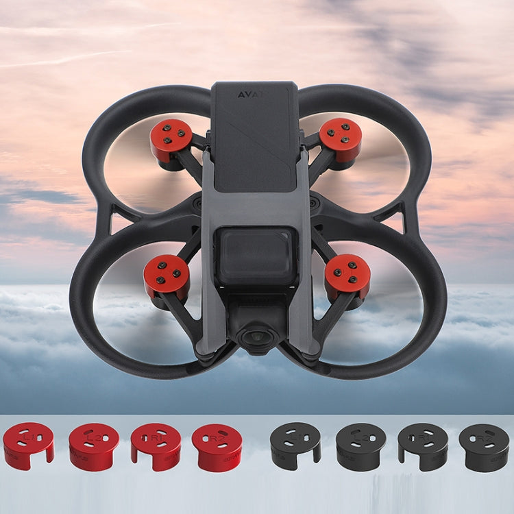 4 PCS / Set Sunnylife AT-MD475 Dust-proof Water-resistant Aluminum Alloy Motor Cover For DJI Avata(Black) - Other by PMC TechLife | Online Shopping South Africa | PMC TechLife | Buy Now Pay Later Mobicred