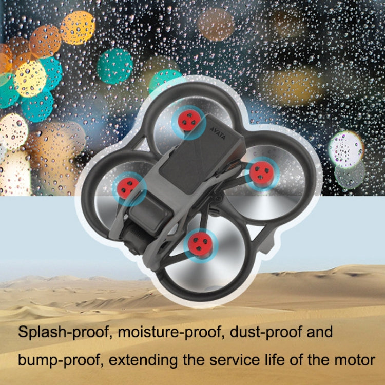 4 PCS / Set Sunnylife AT-MD475 Dust-proof Water-resistant Aluminum Alloy Motor Cover For DJI Avata(Black) - Other by PMC TechLife | Online Shopping South Africa | PMC TechLife | Buy Now Pay Later Mobicred