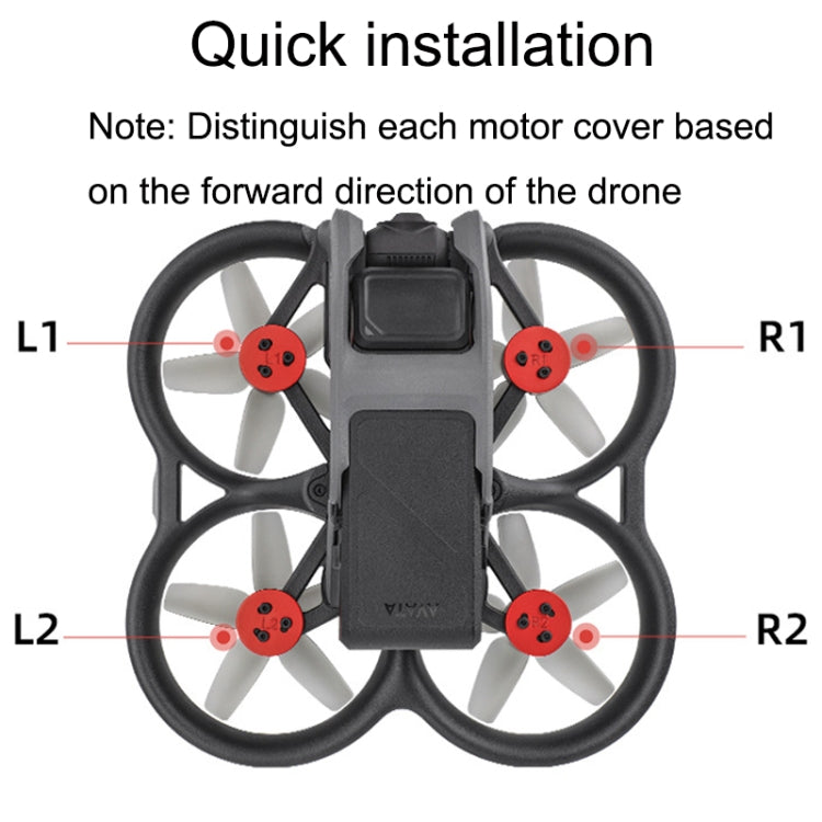 4 PCS / Set Sunnylife AT-MD475 Dust-proof Water-resistant Aluminum Alloy Motor Cover For DJI Avata(Black) - Other by PMC TechLife | Online Shopping South Africa | PMC TechLife | Buy Now Pay Later Mobicred