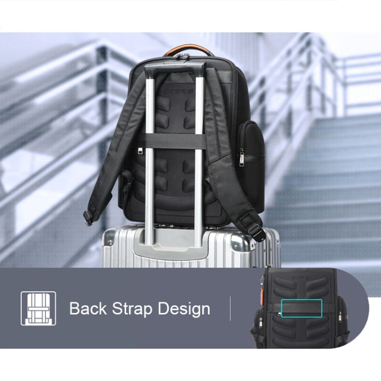 Bopai 61-121591 Multifunctional Anti-theft Laptop Business Backpack with USB Charging Hole(Black) - free shipping - PMC Jewellery - Order now!