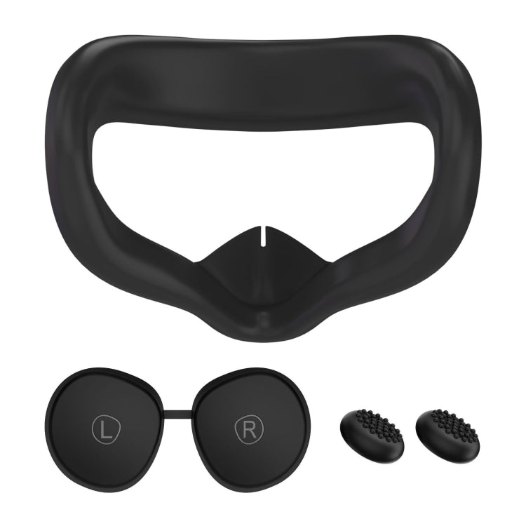 VR Silicone Eye Mask+Lens Protective Cover+Joystick Hat, For Meta Quest 2(Black) - VR Accessories by PMC TechLife | Online Shopping South Africa | PMC TechLife | Buy Now Pay Later Mobicred