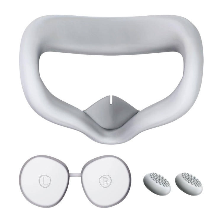 VR Silicone Eye Mask+Lens Protective Cover+Joystick Hat, For Meta Quest 2(Gray) - VR Accessories by PMC TechLife | Online Shopping South Africa | PMC TechLife | Buy Now Pay Later Mobicred