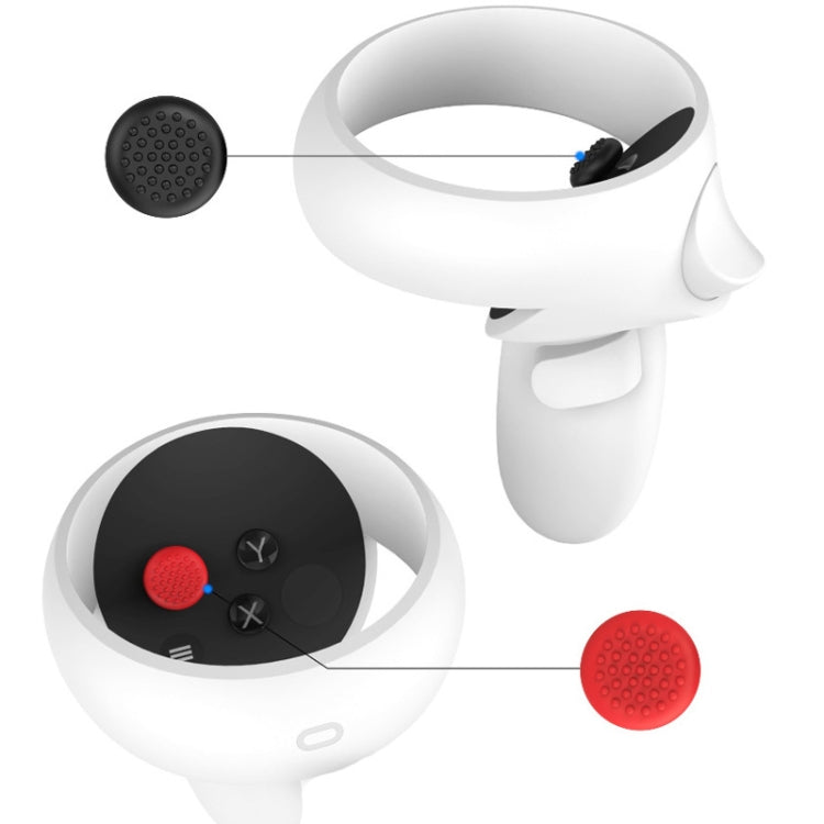 20 PCS Peripheral Button VR Handle Rocker Silicone Protective Cover, For Meta Quest 2(White) - VR Accessories by PMC TechLife | Online Shopping South Africa | PMC TechLife | Buy Now Pay Later Mobicred