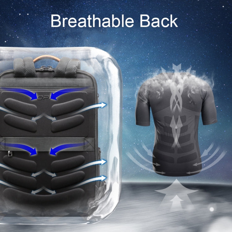 Bopai 61-120891 Multifunctional Anti-theft Laptop Business Backpack with USB Charging Hole(Black) - free shipping - PMC Jewellery - Order now!