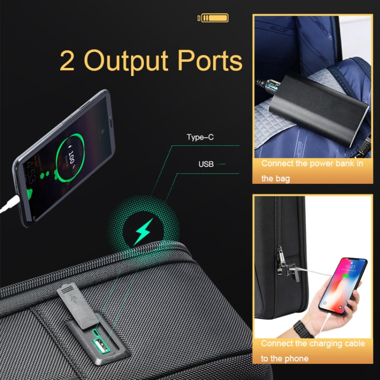 Bopai 61-120891 Multifunctional Anti-theft Laptop Business Backpack with USB Charging Hole(Black) - free shipping - PMC Jewellery - Order now!