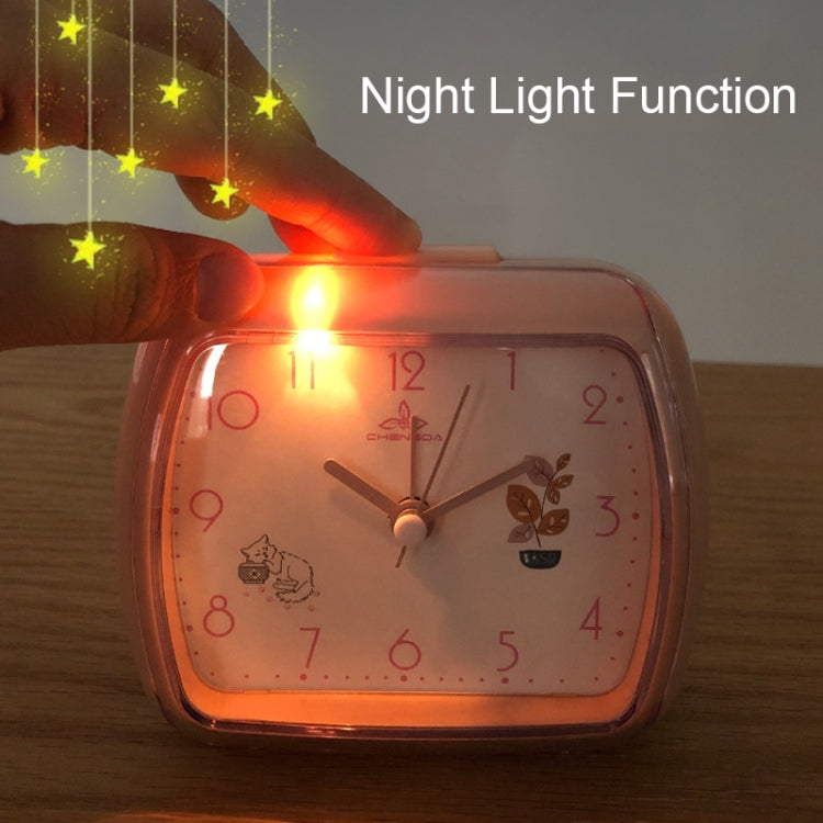 Cute Children Small Alarm Clock Bedside Night Light Clock(A306 Green) - Alarm Clocks by PMc TechLife | Online Shopping South Africa | PMc TechLife | Buy Now Pay Later Mobicred