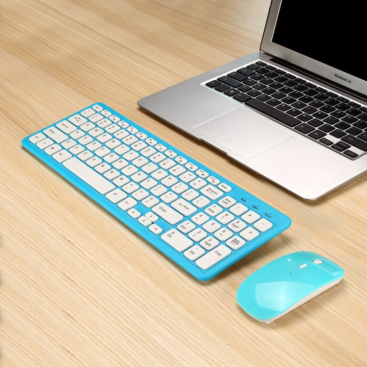 MLD-568 Office Gaming Mute Wireless Mouse Keyboard Set(Blue) - Wireless Keyboard by PMC Jewellery | Online Shopping South Africa | PMC Jewellery | Buy Now Pay Later Mobicred