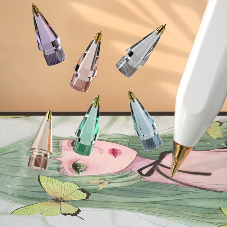 For Apple Pencil 1/2 2pcs Stylus Transparent Replacement Needle Nib, Spec: Extended (Blue) - Pencil Accessories by PMc TechLife | Online Shopping South Africa | PMc TechLife | Buy Now Pay Later Mobicred