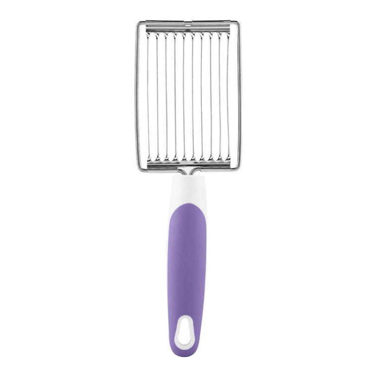 Tomato Luncheon Meat Slicer Non-slip Stainless Steel Fruit Cutter(Purple) - Cutter & Peeler by PMC TechLife | Online Shopping South Africa | PMC TechLife
