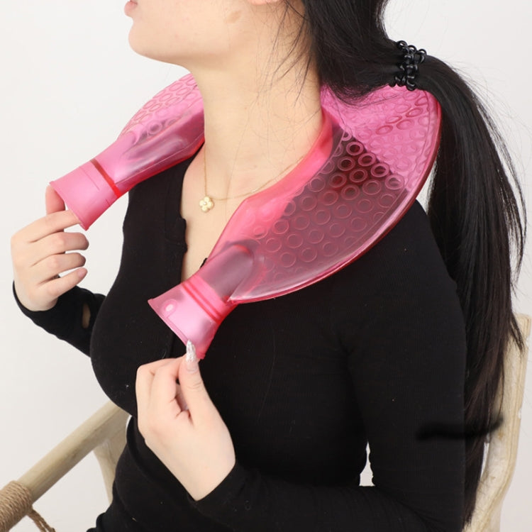 U-shaped PVC Hot Compress Shoulder And Neck Explosion-proof Water Injection Hot Water Bag(Blue + Navy Crystal) - Hot Water Bags by PMC TechLife | Online Shopping South Africa | PMC TechLife | Buy Now Pay Later Mobicred