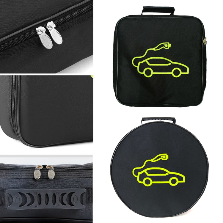 Car Charging Cable Storage Bag Carry Bag For Electric Vehicle Charger Plugs,Spec: Square With Logo - EV Charger Accessories by PMC TechLife | Online Shopping South Africa | PMC TechLife