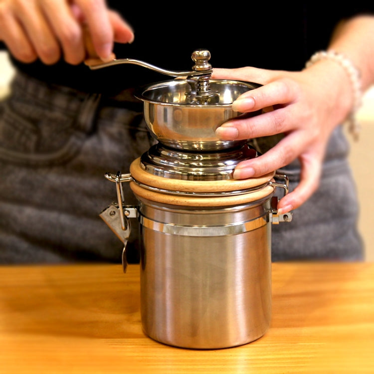 Household Stainless Steel Hand Crank Coffee Bean Grinder - free shipping - PMC TechLife - Order now!