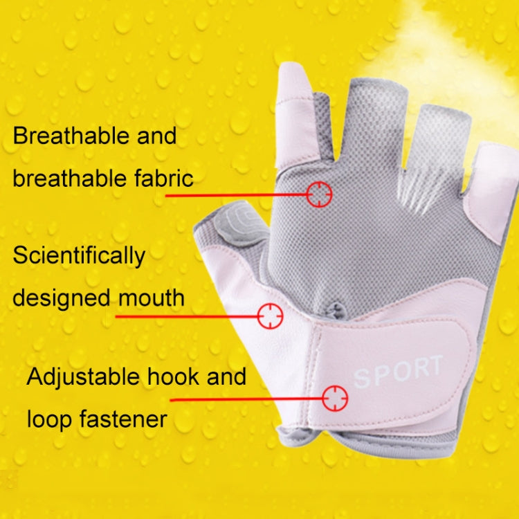 HF008 Outdoor Riding Non-slip Rock Climbing Sports Iron Jump Rope Gloves, Size: M(Monet Pink) - Safety Gloves by PMC TechLife | Online Shopping South Africa | PMC TechLife | Buy Now Pay Later Mobicred