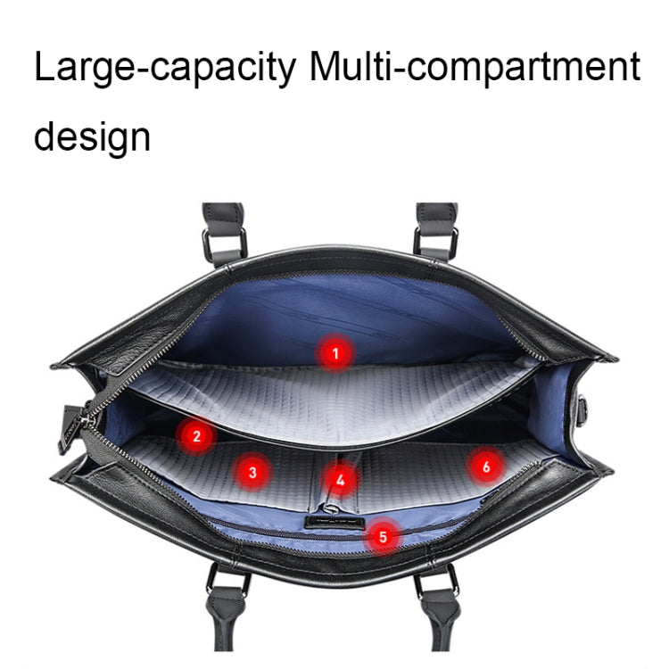 Bopai 11-98711 Multifunctional Business Waterproof Wearable Laptop Handbag(Black) - 14.1 inch by PMC Jewellery | Online Shopping South Africa | PMC Jewellery | Buy Now Pay Later Mobicred
