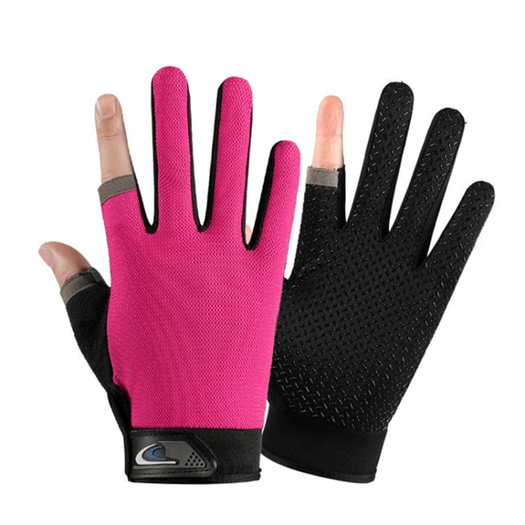 1 Pair QX0008 Outdoor Sunscreen Non-Slip Exposed Two-Finger Fishing Gloves, Size: Free Size(Pink) - Safety Gloves by PMC TechLife | Online Shopping South Africa | PMC TechLife | Buy Now Pay Later Mobicred