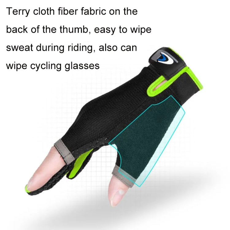 1 Pair QX0008 Outdoor Sunscreen Non-Slip Exposed Two-Finger Fishing Gloves, Size: Free Size(Orange) - Safety Gloves by PMC TechLife | Online Shopping South Africa | PMC TechLife