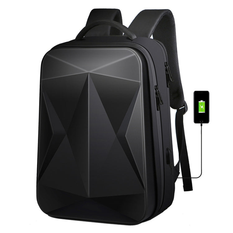 160 Large Capacity ABS Waterproof Laptop Backpack with USB Charging Port(Black) - Backpack by PMC TechLife | Online Shopping South Africa | PMC TechLife | Buy Now Pay Later Mobicred