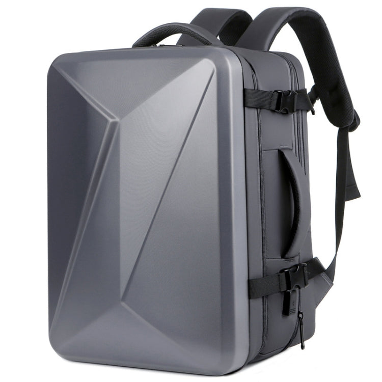 Large-capacity Waterproof Expandable Hard Shell Backpack with USB Charging Hole(162 Deep Gray) - Backpack by PMC Jewellery | Online Shopping South Africa | PMC Jewellery | Buy Now Pay Later Mobicred