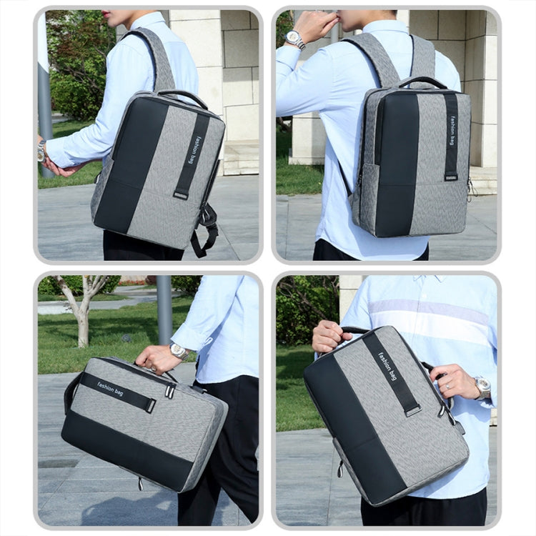 140 Large-capacity Business Commuter Laptop Backpack with USB Charging Interface(Grey) - Backpack by PMC Jewellery | Online Shopping South Africa | PMC Jewellery | Buy Now Pay Later Mobicred