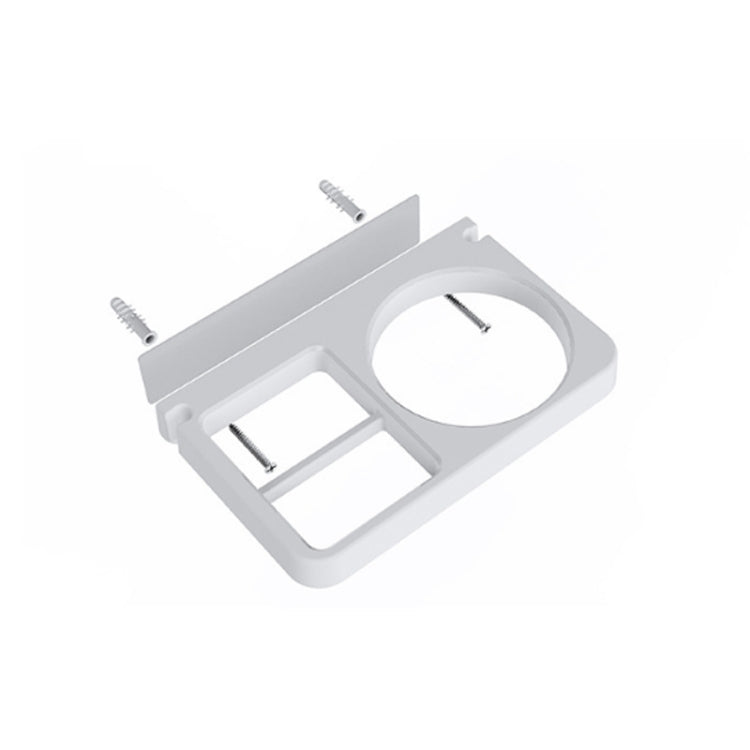 2-in-1 Hair Dryer Wall Mount Bracket Bathroom Shelf(White) - Shelves by PMC TechLife | Online Shopping South Africa | PMC TechLife