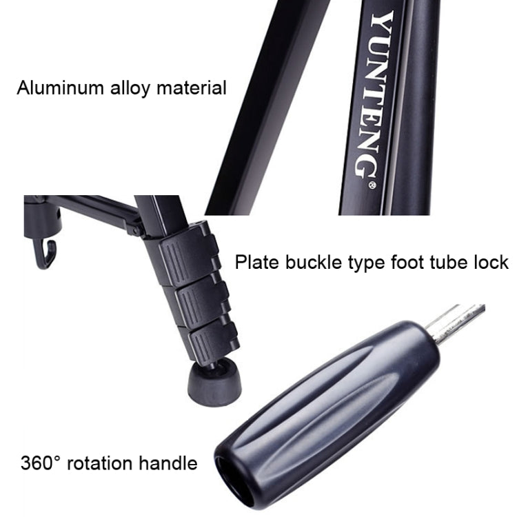 YUNTENG VCT-668RM Portable SLR Camera Tripod Mobile Phone Live Broadcast Support(Black) - free shipping - PMC TechLife - Order now!