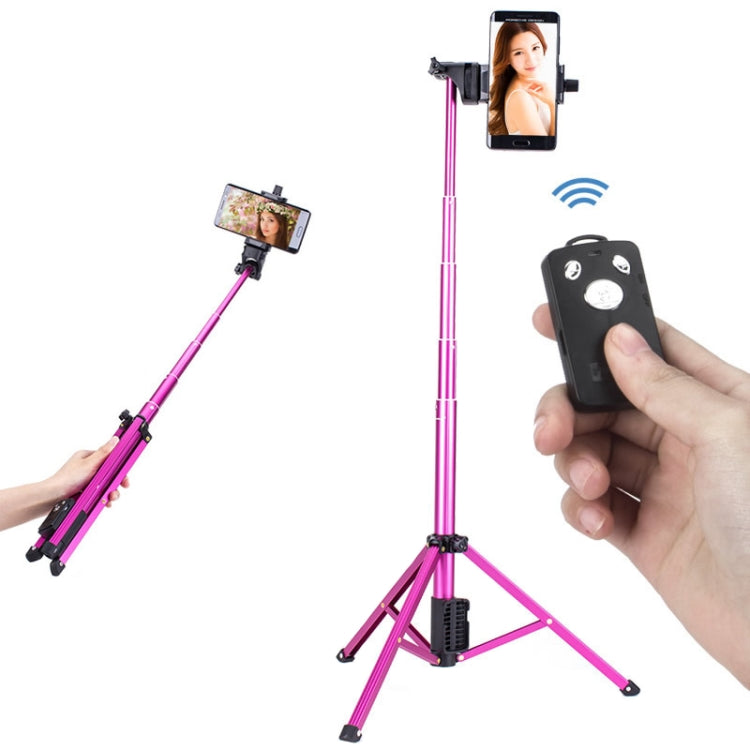 YUNTENG 1688 Selfie Stick Tripod Bluetooth Remote Control Camera Stand(Pink) - free shipping - PMC Jewellery - Order now!