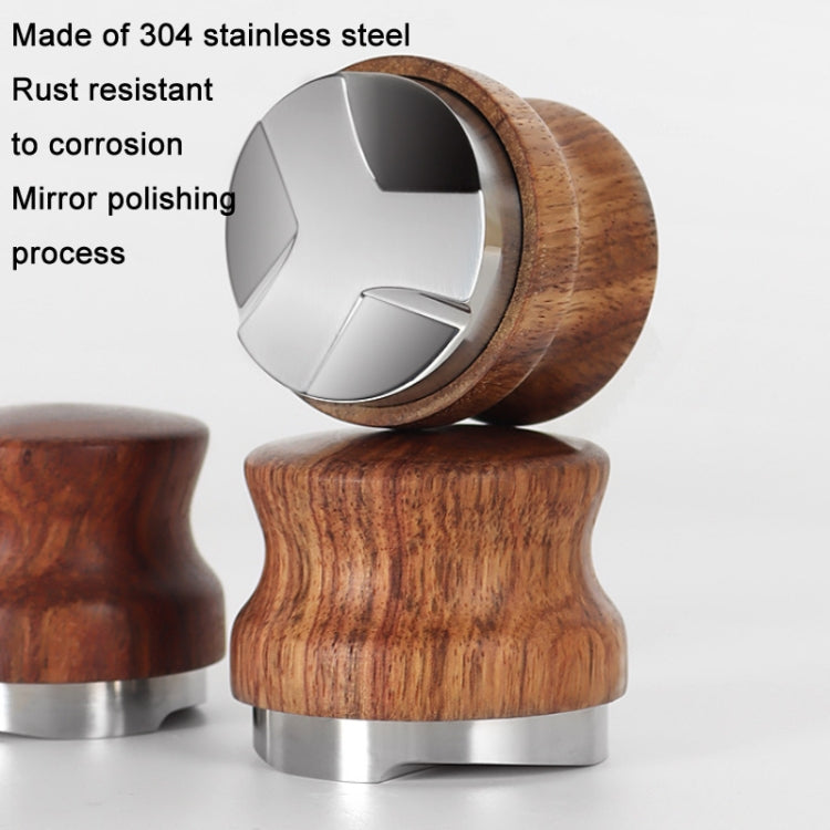 53 mm Pear Wood Stainless Steel Coffee Compressor - free shipping - PMC TechLife - Order now!