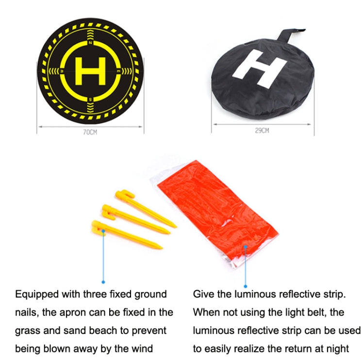 Sunnylife DJI-TJP07 For DJI Avata / Mini 3 Pro / Mavic 3 / Mini SE 70cm Adjust Luminous Night Light Apron(Yellow Black) - Other by PMC TechLife | Online Shopping South Africa | PMC TechLife | Buy Now Pay Later Mobicred