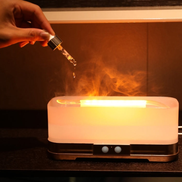 350ml Simulated Flame Aromatherapy Humidifier With Timing Function(Silver) - free shipping - PMC TechLife - Order now!