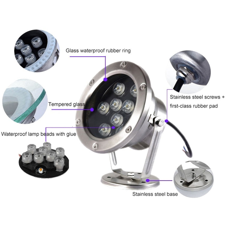 LED Underwater Light Pool Fish Pond Fountain Waterproof Landscape Light 6W(7 Colors) - Underwater Lights by PMc TechLife | Online Shopping South Africa | PMc TechLife | Buy Now Pay Later Mobicred