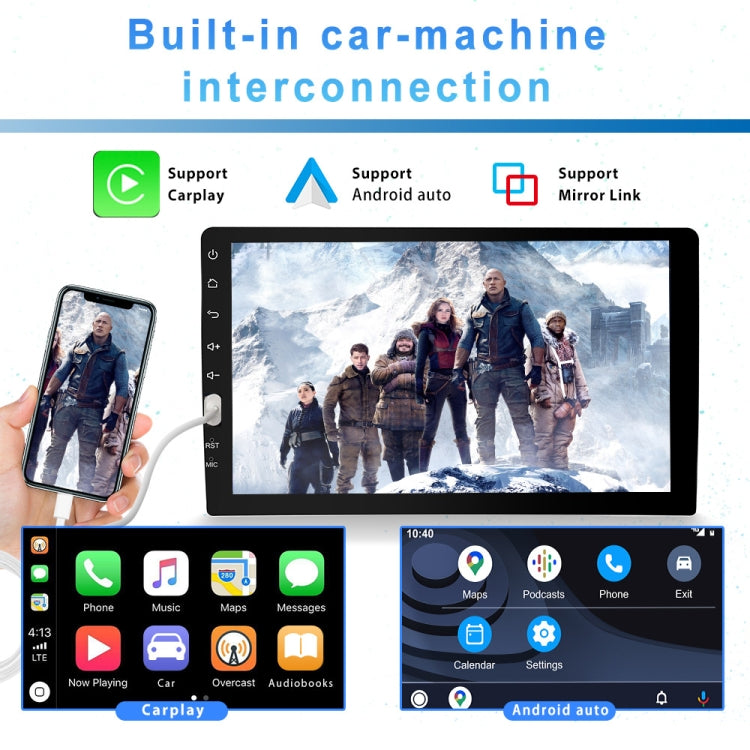 Q3570 9 inch Carplay Single Spindle MP5 Player, Style: Standard+4 Light Camera - Car MP3 & MP4 & MP5 by PMC TechLife | Online Shopping South Africa | PMC TechLife | Buy Now Pay Later Mobicred