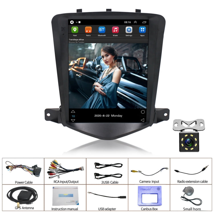 For Chevrolet Cruze 9.7 inch Navigation Integrated Machine, Style: Standard+8 Light Camera(1+16G) - Car MP3 & MP4 & MP5 by PMC TechLife | Online Shopping South Africa | PMC TechLife | Buy Now Pay Later Mobicred