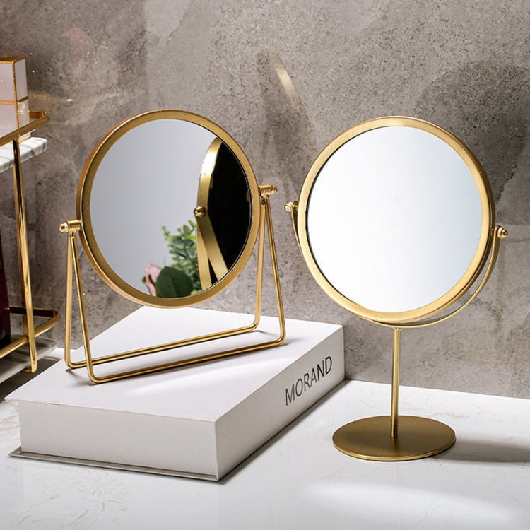 Desktop Makeup Mirror Simple Portable Mirror Rotating Dressing Mirror,Style: Gold High Model - free shipping - PMC TechLife - Order now!