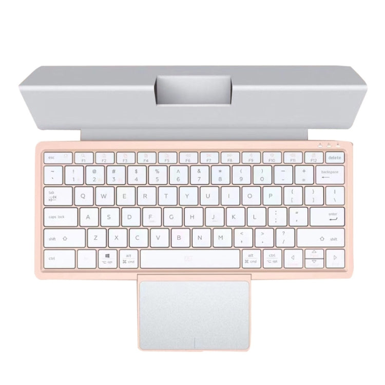 KF8700 78 Keys Hidden Touchpad Portable Tablet Computer Wireless Bluetooth Keypad With PU Leather(Pink) - Others Keyboard by PMC TechLife | Online Shopping South Africa | PMC TechLife