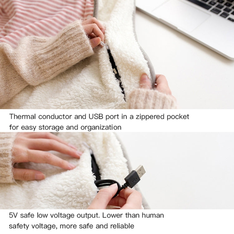 AI-540 72x115cm USB Body Warmer Blanket Office Heater Electric Heating Shawl(Khaki Elk Stripes) - Electric Blankets by PMC TechLife | Online Shopping South Africa | PMC TechLife | Buy Now Pay Later Mobicred