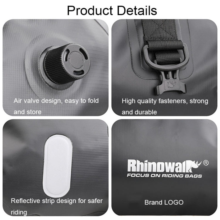 Rhinowalk MT20450 45L Large Capacity Portable Waterproof Motorcycle Tail Bag(Black) - free shipping - PMC TechLife - Order now!