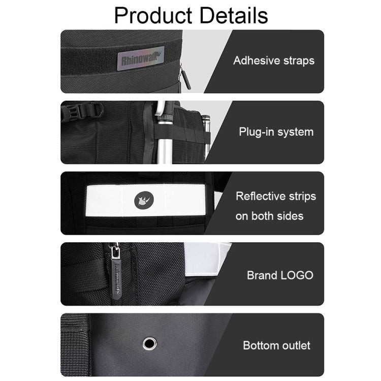 Rhinowalk MT2040 20L Large Capacity Waterproof Quick Release Motorcycle Side Bag(Green) - Bags & Luggages by PMC TechLife | Online Shopping South Africa | PMC TechLife | Buy Now Pay Later Mobicred