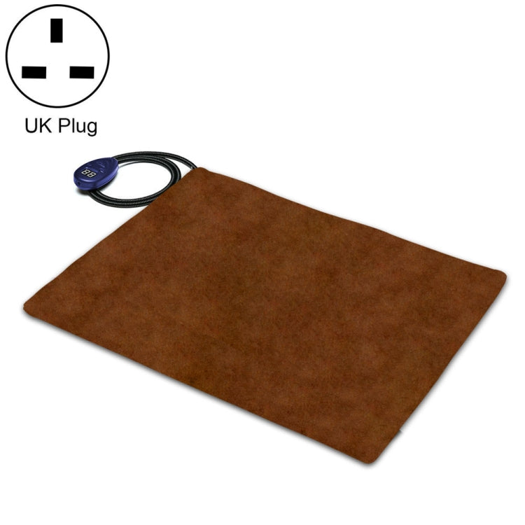40x30cm Coffee 12V Low Voltage Multifunctional Warm Pet Heating Pad Pet Electric Blanket(UK Plug) - Pads by PMC TechLife | Online Shopping South Africa | PMC TechLife | Buy Now Pay Later Mobicred