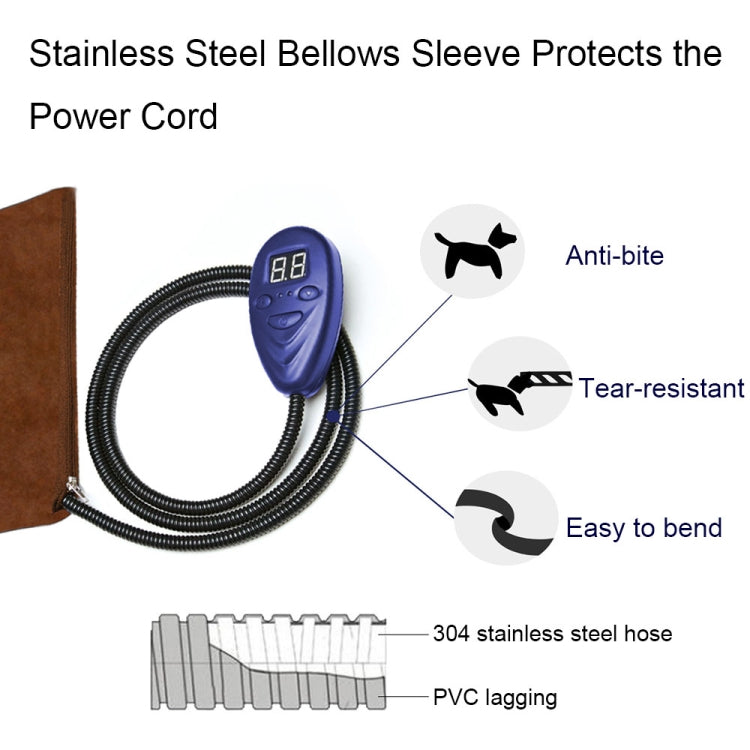 40x30cm Coffee 12V Low Voltage Multifunctional Warm Pet Heating Pad Pet Electric Blanket(UK Plug) - Pads by PMC TechLife | Online Shopping South Africa | PMC TechLife | Buy Now Pay Later Mobicred