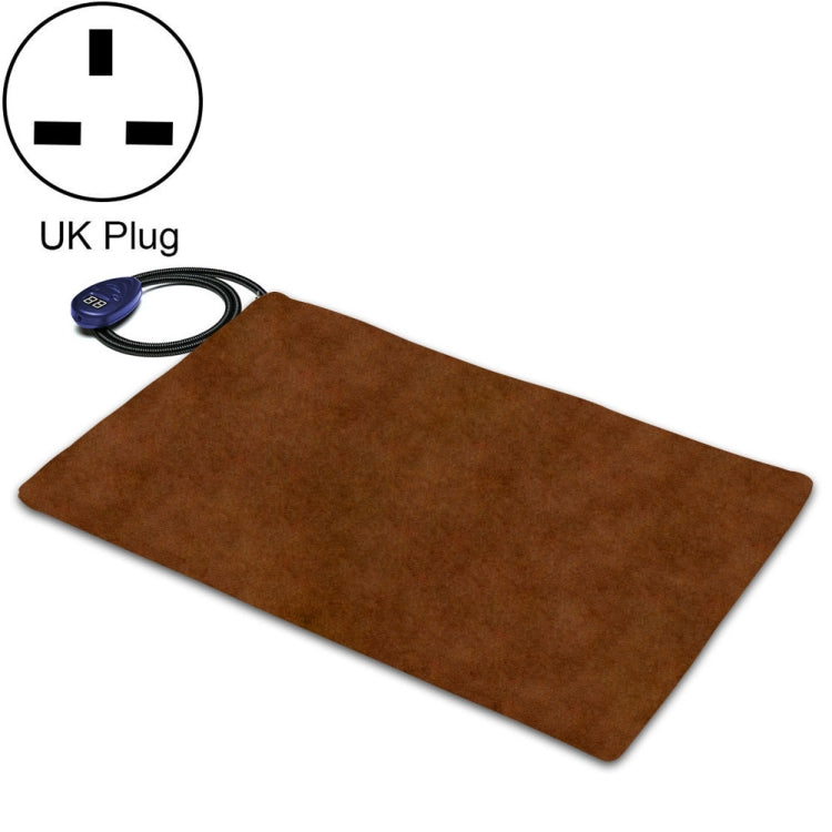 65x40cm Coffee 12V Low Voltage Multifunctional Warm Pet Heating Pad Pet Electric Blanket(UK Plug) - Pads by PMC TechLife | Online Shopping South Africa | PMC TechLife | Buy Now Pay Later Mobicred