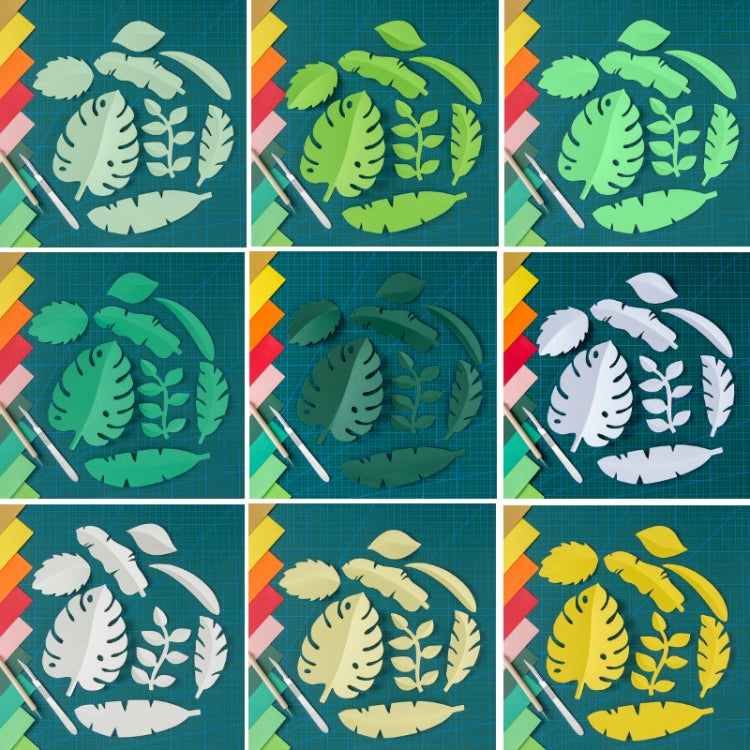 Paper-cut Leaf Ornaments Photography Props(Light Green) - free shipping - PMc TechLife - Order now!