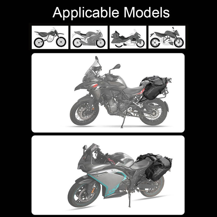 Rhinowalk MT1428 Large-capacity Waterproof and Wear-resistant Motorcycle Double-side Bag(Black) - Bags & Luggages by PMC TechLife | Online Shopping South Africa | PMC TechLife | Buy Now Pay Later Mobicred