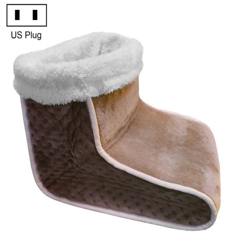 Plug-in High-top Electric Foot Warmer Heated Foot Warmer Boots US Plug 120V(Brown) - Electric Heaters by PMC TechLife | Online Shopping South Africa | PMC TechLife | Buy Now Pay Later Mobicred