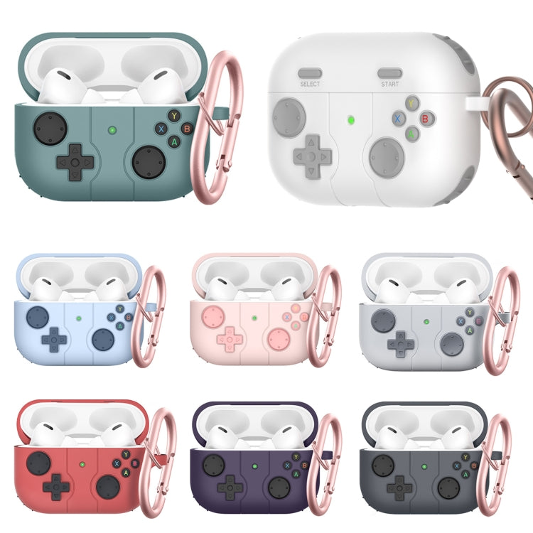 For Airpods Pro 2 Soft Shell Drop-proof Silicone Headphone Cover With Hook (Blue) - For AirPods Pro 2 by PMC Jewellery | Online Shopping South Africa | PMC Jewellery | Buy Now Pay Later Mobicred