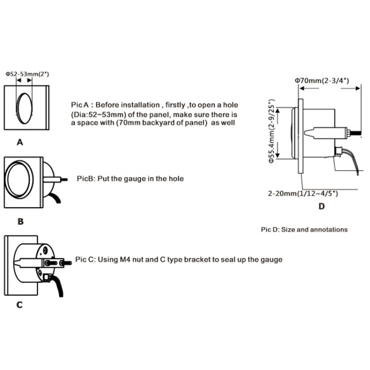 PMM2 DN52mm 12/24V 0-190Ohm Marine Balance Table Lift Table(BS) - Marine Accessories & Parts by PMC TechLife | Online Shopping South Africa | PMC TechLife | Buy Now Pay Later Mobicred