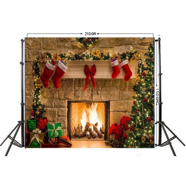 Christmas Layout Fireplace Photography Background Cloth(Yellow) -  by PMC TechLife | Online Shopping South Africa | PMC TechLife | Buy Now Pay Later Mobicred