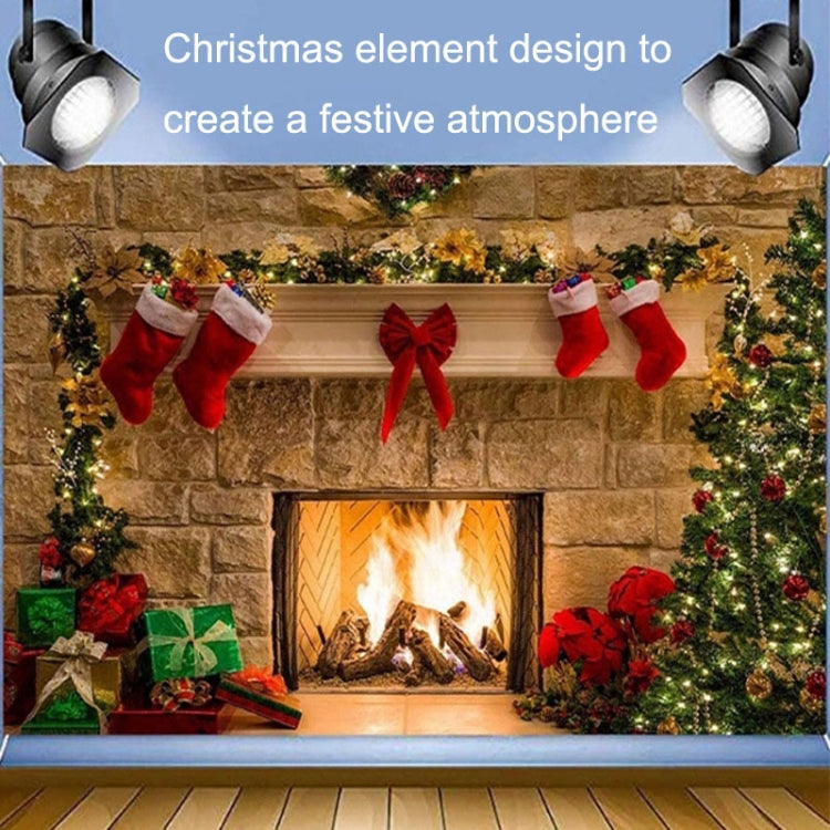Christmas Layout Fireplace Photography Background Cloth(Yellow) -  by PMC TechLife | Online Shopping South Africa | PMC TechLife | Buy Now Pay Later Mobicred