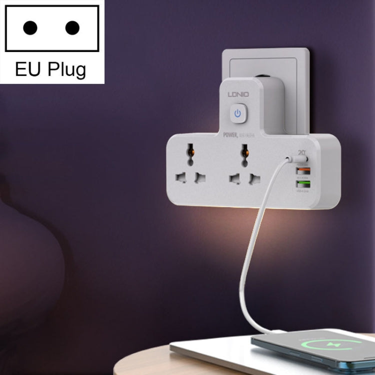LDNIO SC2311 20W PD+QC 3.0 Multifunctional Home Fast Charging Socket with Night Light, Spec: EU Plug - free shipping - PMC TechLife - Order now!