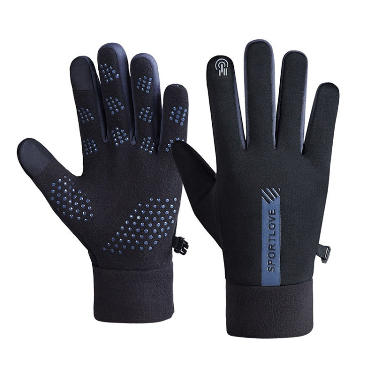 1 Pair Velvet and Thick Cycling Windproof and Cold Warm Gloves, Style: Male Version (Black) - Safety Gloves by PMC TechLife | Online Shopping South Africa | PMC TechLife | Buy Now Pay Later Mobicred