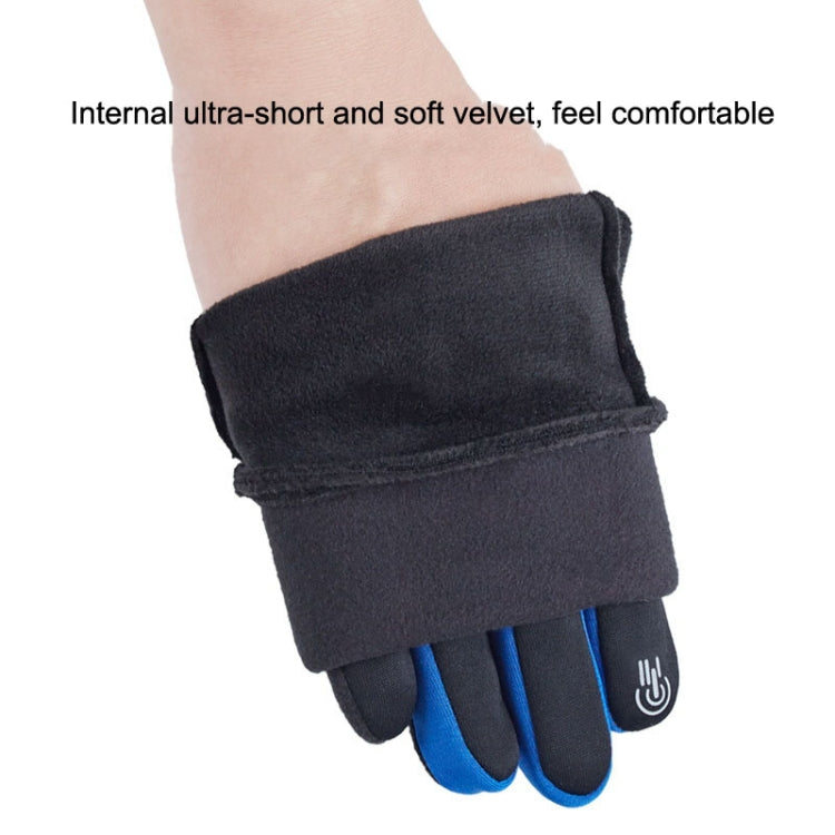 1 Pair Velvet and Thick Cycling Windproof and Cold Warm Gloves, Style: Male Version (Grey) - Safety Gloves by PMC TechLife | Online Shopping South Africa | PMC TechLife | Buy Now Pay Later Mobicred